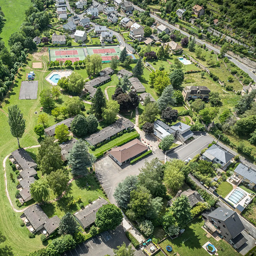 Vue aérienne Camping Gévaudan Aubrac